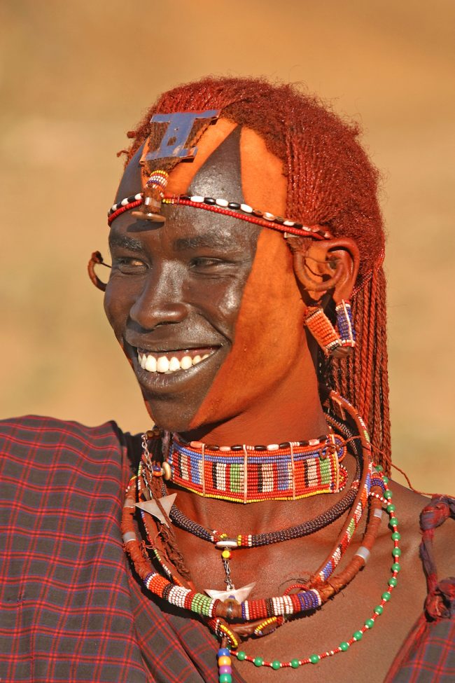 Kenya, Guerrero Masai, Reserva Eselenkei, Guerrero Masai, retrato